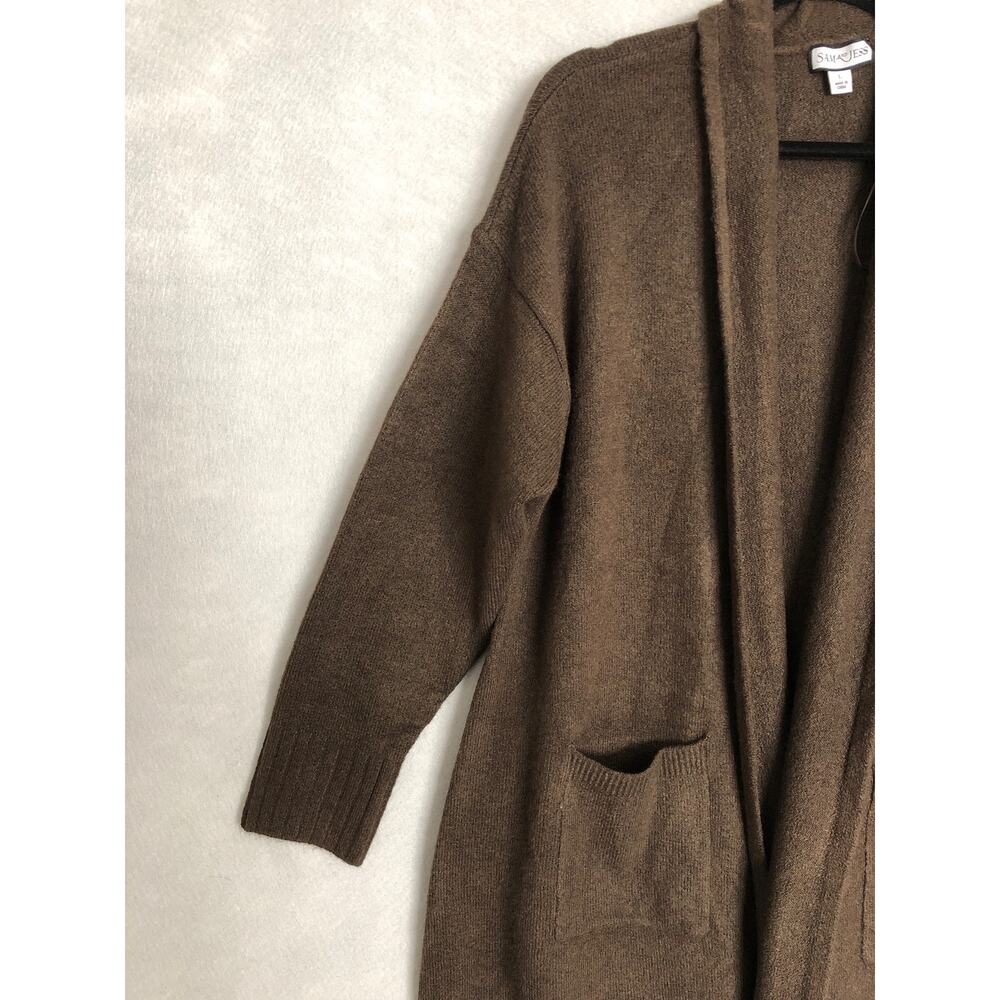 Sam and Jess Cardigan Open Front Brown Women's Size Large NEW - Picture 4 of 6